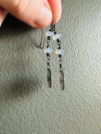 Image 6 of ethiopian opal earrings with beloved charms