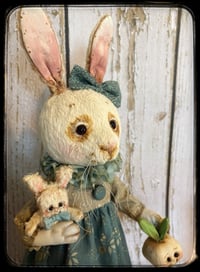 Image 3 of Bess the Bunny Rabbit Folk Art creation
