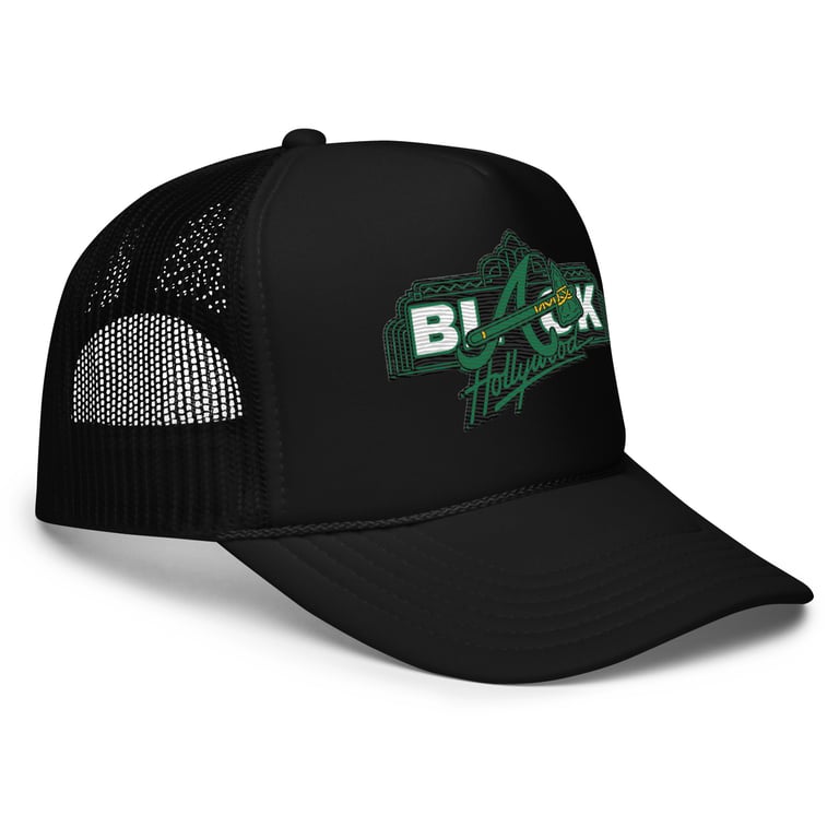 Pine green black Hollywood Foam Trucker Hat  (more colors at your request) Image 2