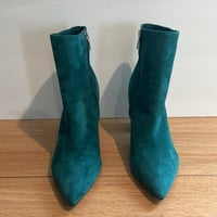 Image 3 of NINE WEST Elegant Pointed Toe Teal Suede Ankle Boots