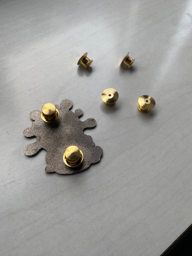 Gold Locking Pin Backs