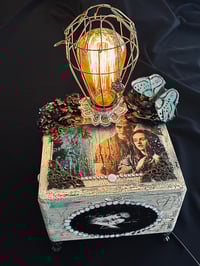 Image 1 of Handmade Twilight Gothic Keepsake Box Lamp – Bella & Edward
