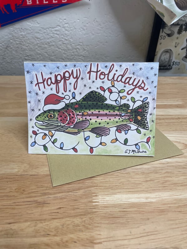 Image of Rainbow Trout Holiday Card