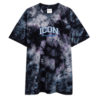 Image 1 of "ICON" Embroidered Tie Dye Tee (Milky Way)