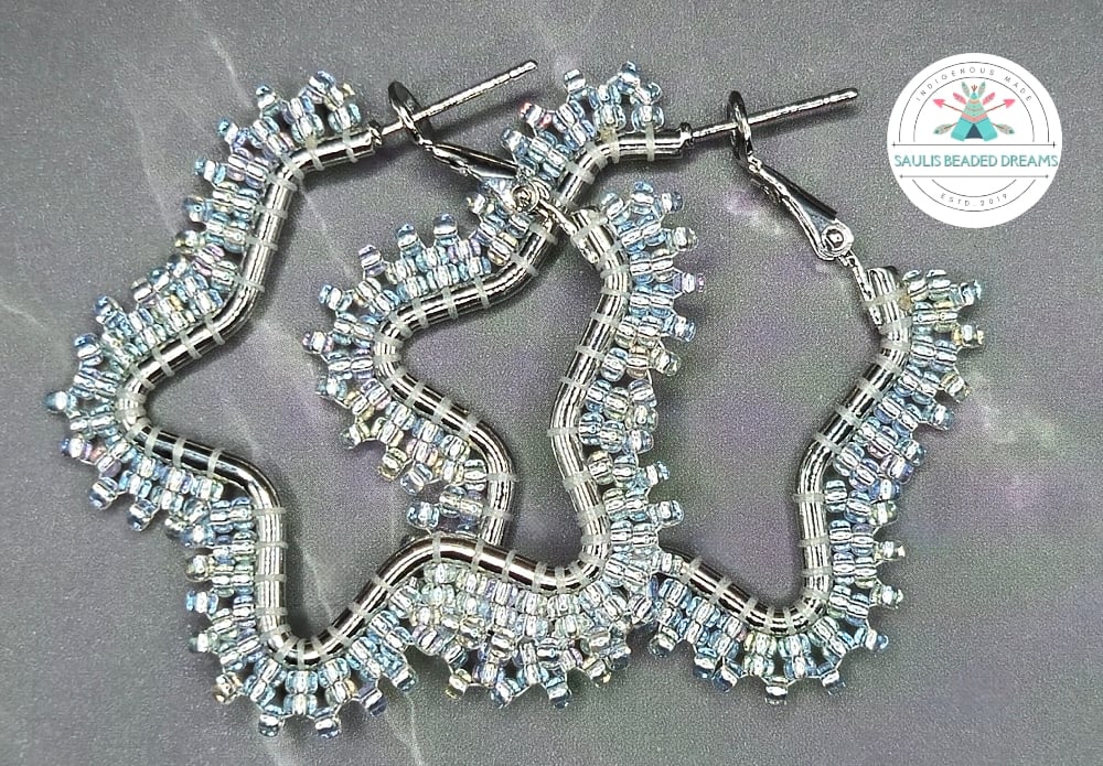 Image of Silver AB Star Hoops
