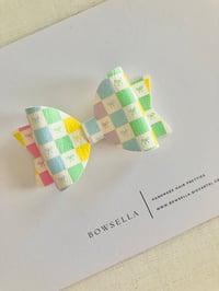rainbow checked bows 