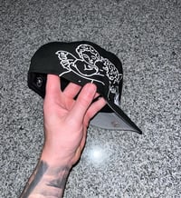 Image 3 of BLACK ANGELIC FLAME YANKEES CUSTOM FITTED CAP