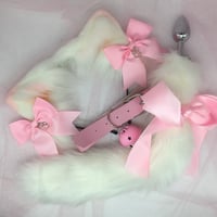 Image 1 of Bell collar Kitten petplay set 🐈‍⬛🐾 pink / white 