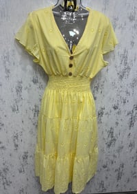 Image 1 of Alice - Broderie Anglaise Angel Sleeve Midi Dress