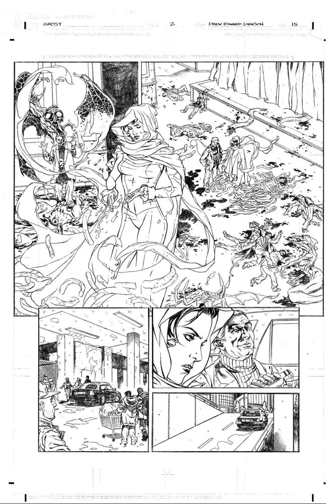 Image of GHOST issue 2, page 15 pencils 