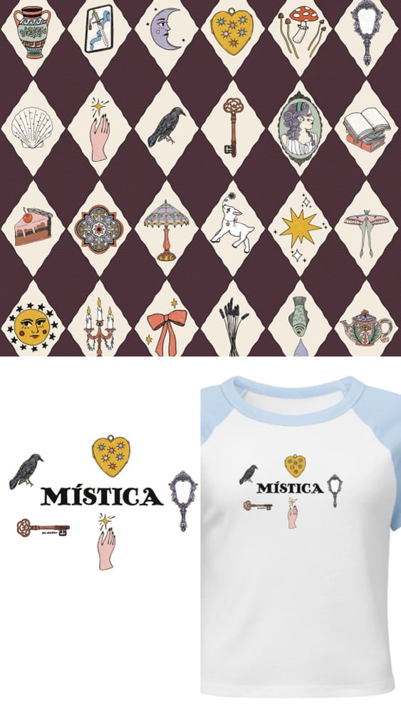 Image of Mística Ranglan Sleeve Baby Tee