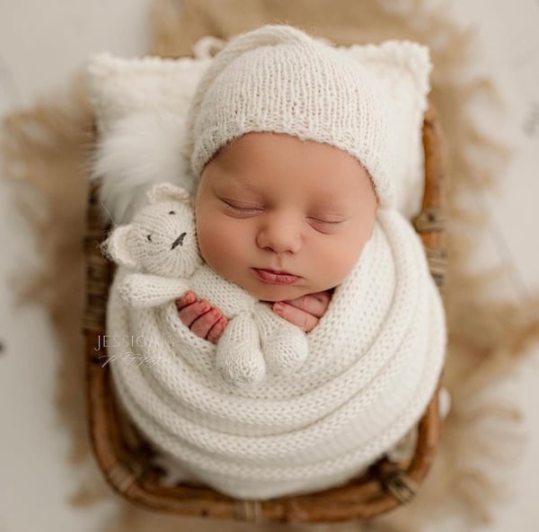 Image of Slouchy Bonnet with Pom + Wrap Option 