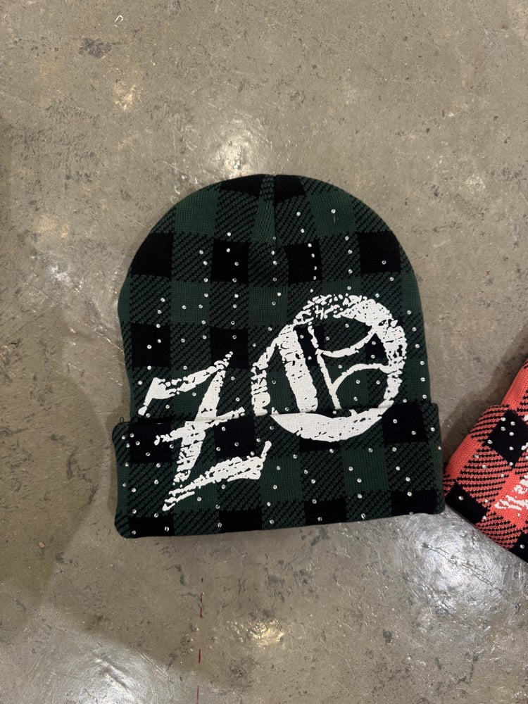 Rhinestone “ZO” Beanie (Green)
