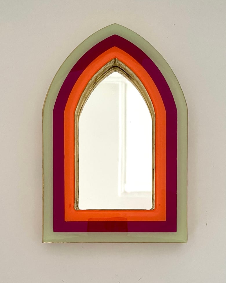 Image of Modernist Mirror Fluoro Orange/Magenta/Light Mint