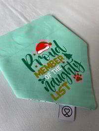 Image 2 of Proud Member of the Naughty List / Xmas Coffee and Doughnuts Reversible Bandana