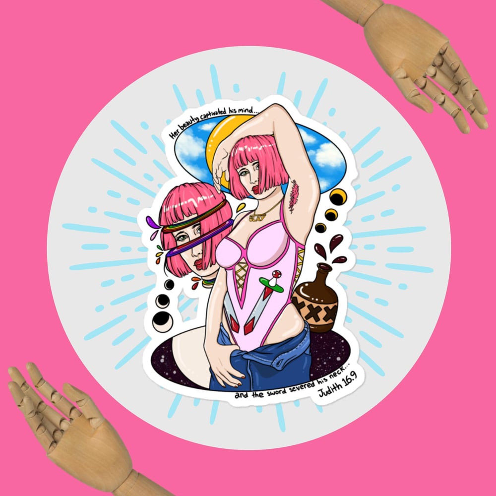 Image of Bubblegum Judith Vinyl Sticker