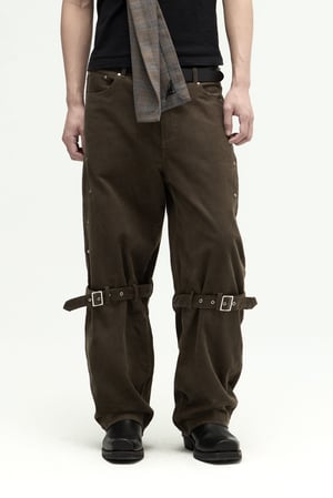 Image of EQUALNEAR - Rover Cord Pants (Olive Green)