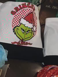 Dtf heat transfer Christmas theme for matching t shirts and hoodies GRINCHMAS VIBES