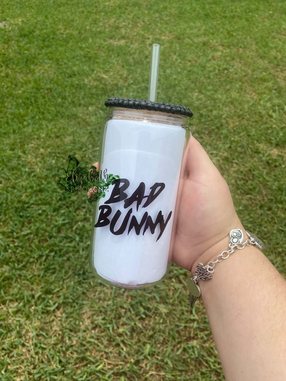 Bad Bunny Glass Cup