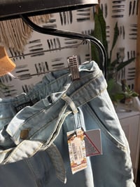Image 2 of NWT denim tie shorts 