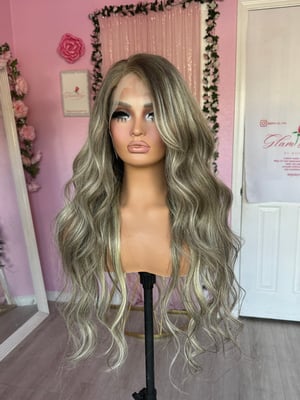 Image of human hair brown highlights (custom order) 