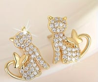 Image 3 of 1047 Jewelry: Cat Earrings
