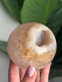 Image 3 of IRON INCLUDED DRUZY AGATE SPHERE WITH QUARTZ