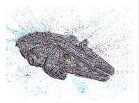 Millenium Falcon 18x24 Signed Art Print