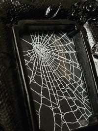 Image 6 of Ornate Black Spider Web Clock 