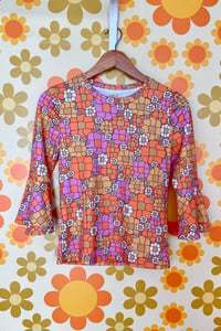 Bell sleeve top in Hip to be square size S ready to ship