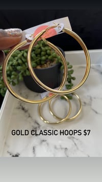Gold classic hoops