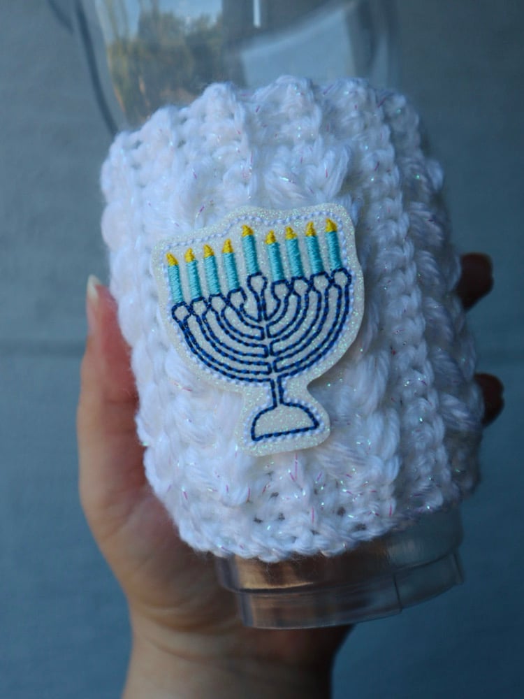 Image of Wheat Stitch Feltie Cup Cozy