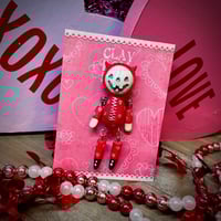 Image 2 of Misfit Valentines Pumpkin Dangle Pin/Brooch