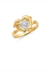 14K dolphin heart