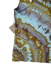 Image 7 of L Ladies Racerback Tank in Earthy Gold Ice Dye