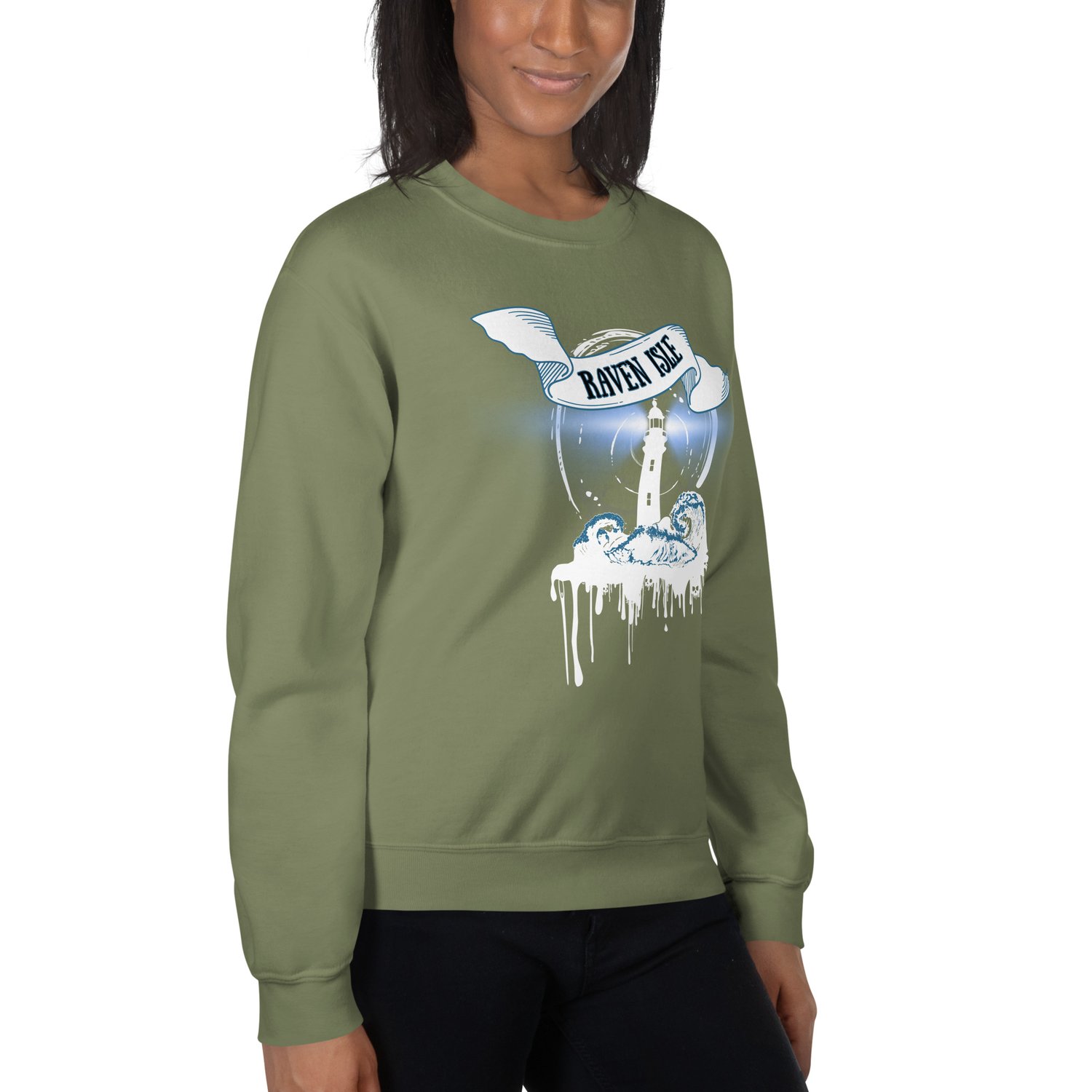 Image of Officially licensed does it hurt Raven Isle white Unisex Sweatshirt