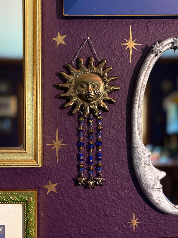 Image of Beaded Sun Wall Hanging #5