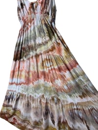 Image 7 of S Woven Tiered Lightweight Long Sundress in Mojave Watercolor Ice Dye