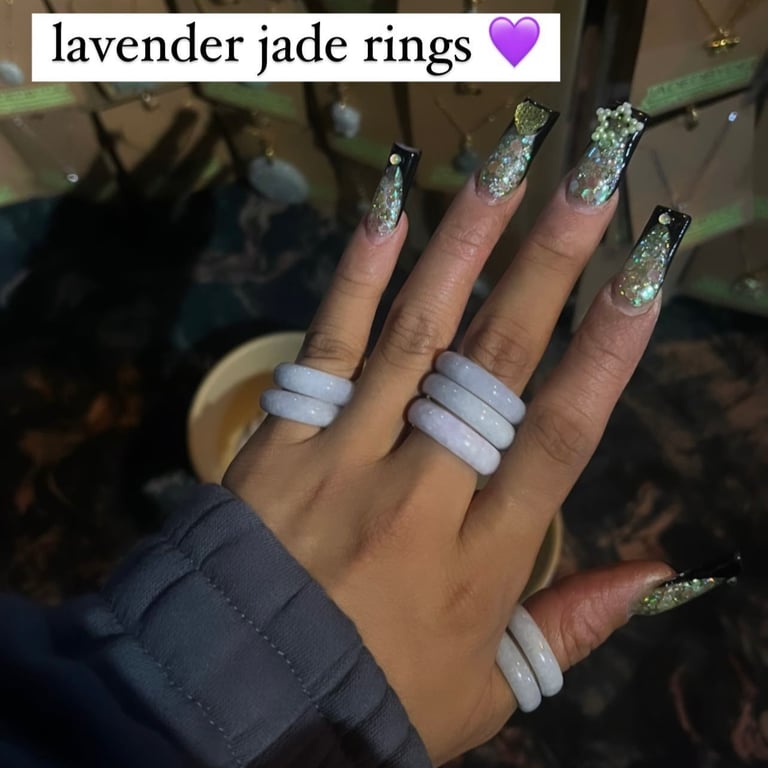 lavender jade rings