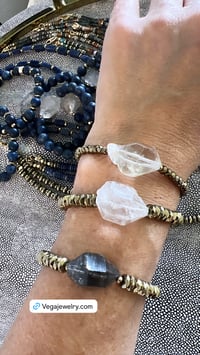 Image 1 of PYRITE + QUARTZ bracelets