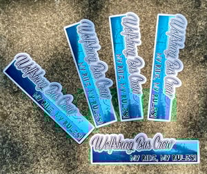 Image of WBC “My Ride, My Rules!” Solid Black & White with Turquoise & Blue Mirrored Sticker