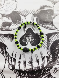 Image 2 of Neeeeeonnn Green n Black Skulls