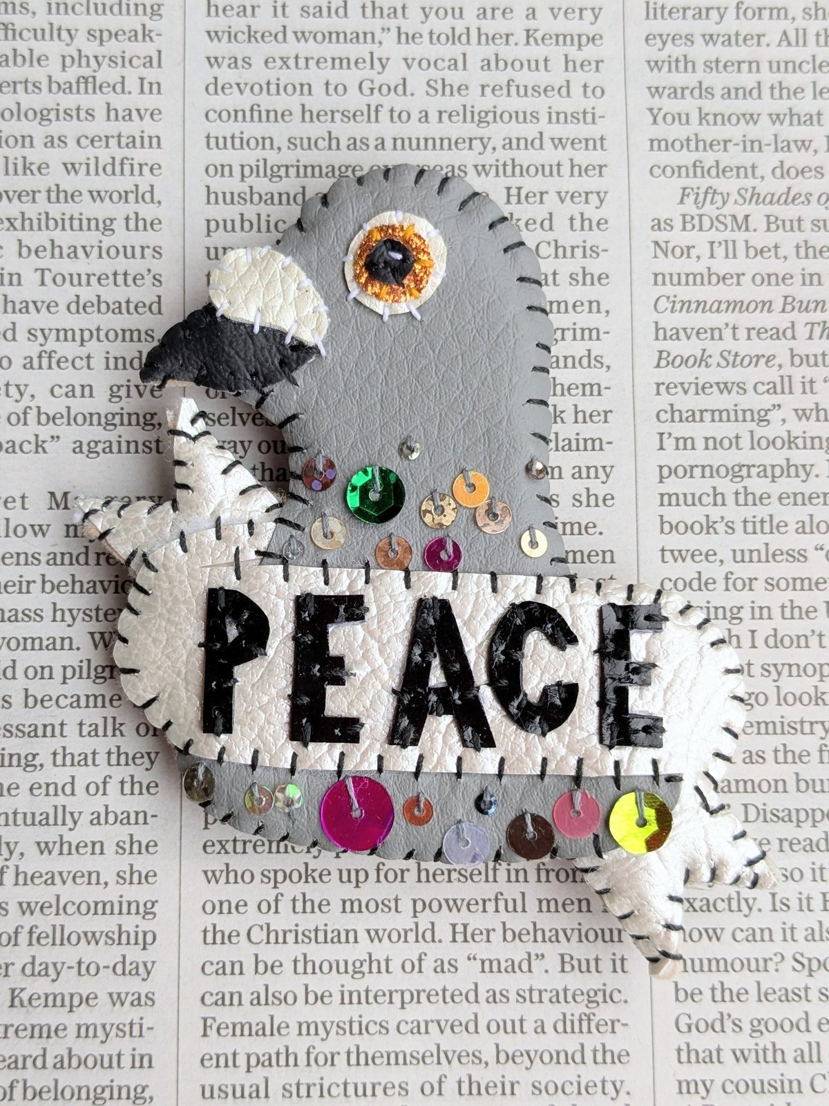 Image of Pigeon Peace Brooch