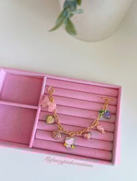 Image 1 of Gold Plated Mermaid Kitty Charm Bracelet 