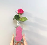 Pink glass vase