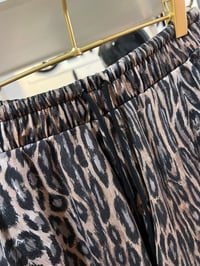 Image 4 of Zara soft light weight crop leopard draw string pants