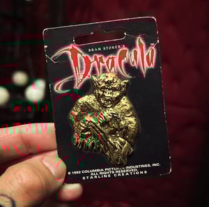 Image of Original 1992 Dracula in Bat Form Gold Pin
