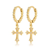 Image 1 of S925 CROSS HUGGIES