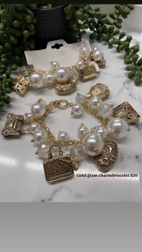 Gold Glam charmbracelet 
