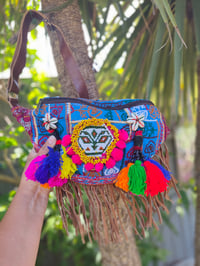 Image 6 of Boho bum bag/ cross body blues 